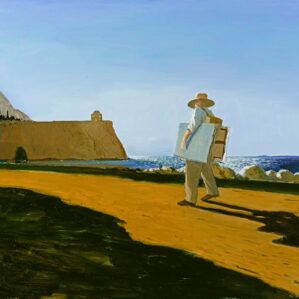 Larraz-The-Painter-on-the-road-to-Punta-Agravox