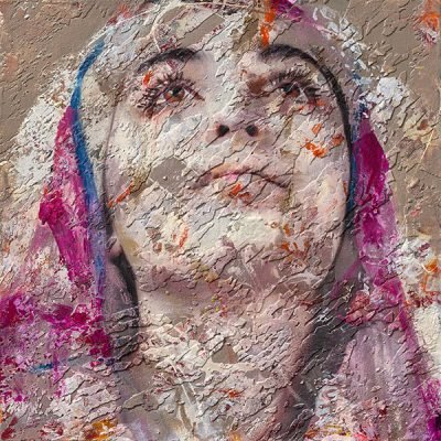 Miriam (2022), mixed media on canvas