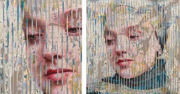 Sabina (2023), mixed media on canvas